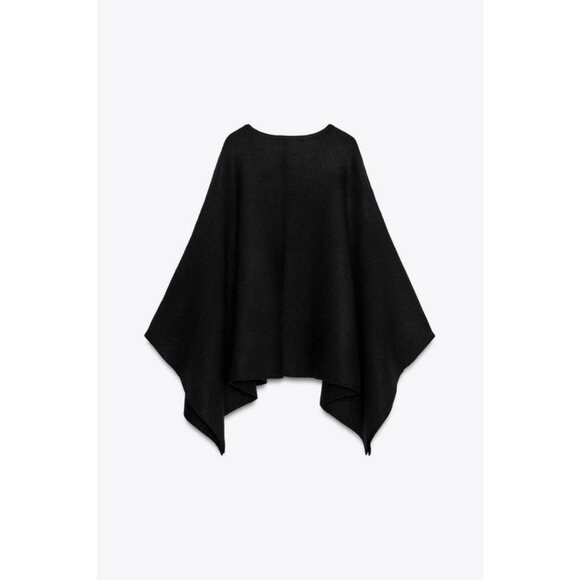 ZARA KNIT CAPE - Picture 6 of 7